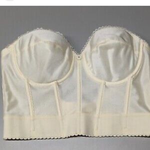 Dominique apparel  ivory low back corset bra bridal party boho casual 34B NWT